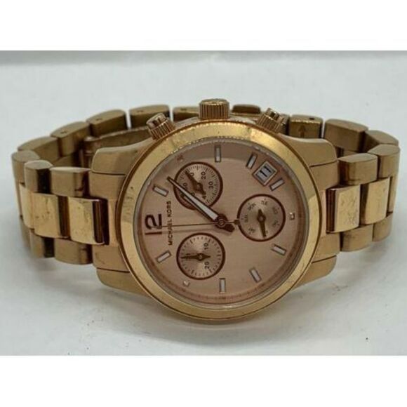 Michael Kors MK5430 Women's Watch Chronograph Rose Gold Stainless Steel D228 - Picture 5 of 9